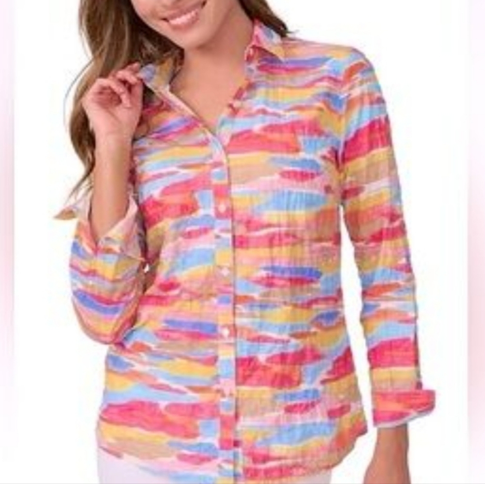 J McLaughlin Lois Colorful Button Down Shirt
